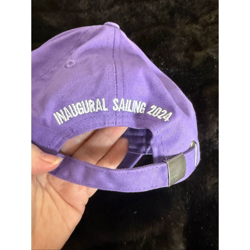 Royal Caribbean Hat Men Strap Back Icon‎ Seas Inaugural Sailing Purple - Picture 5 of 5